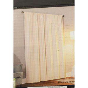 Sun Zero 37x84" Dimani Satin Striped Blackout Rod Pocket Curtain Panels (Marks)#